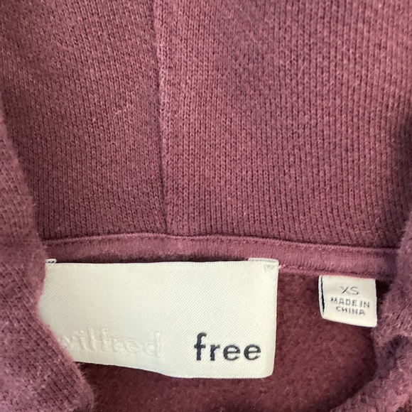 Burgundy Wilfred free cropped zip up, size XS. - Picture 2 of 2